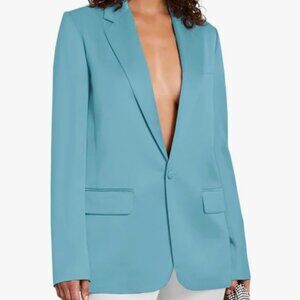 Satin Lapel Casual Blazer